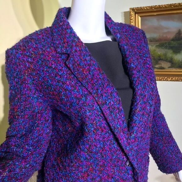 Vintage Retro Multi-Colour Wool Tweed Jacket - Picture 4 of 10
